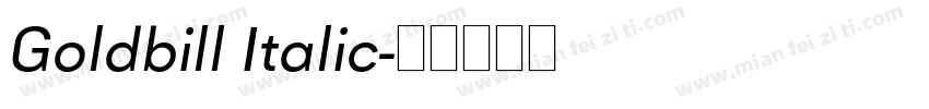 Goldbill Italic字体转换
